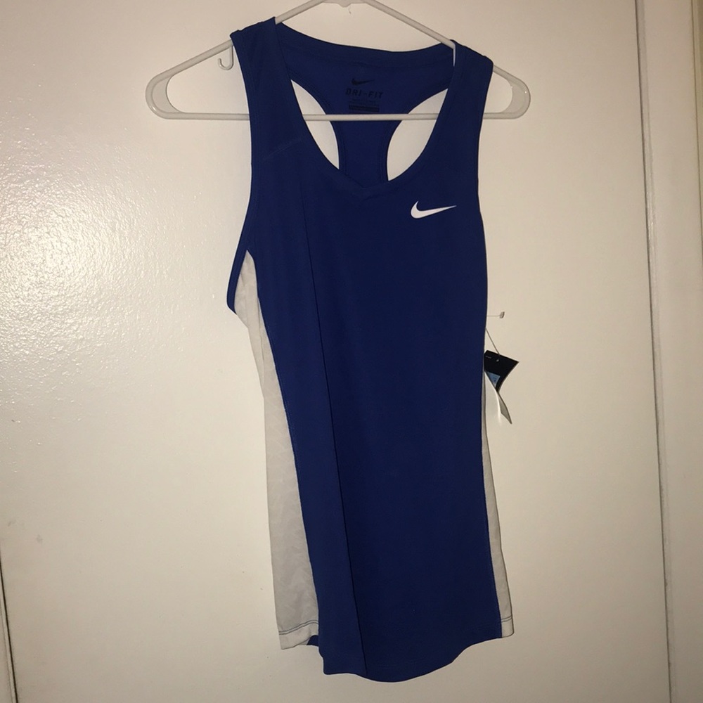 New blue nike running tank